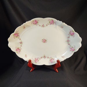 Habsburg Austria Pink Floral Platter