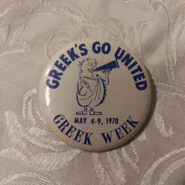 Greek's Go United Pinback