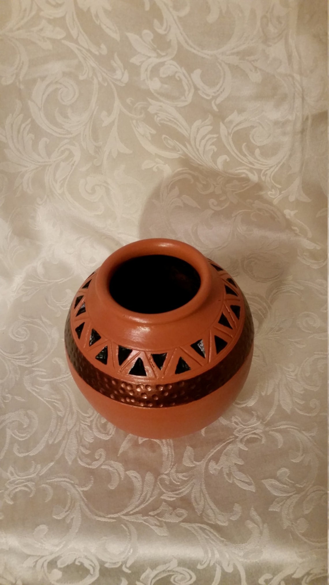 Decorative Terracotta Pot Etsy