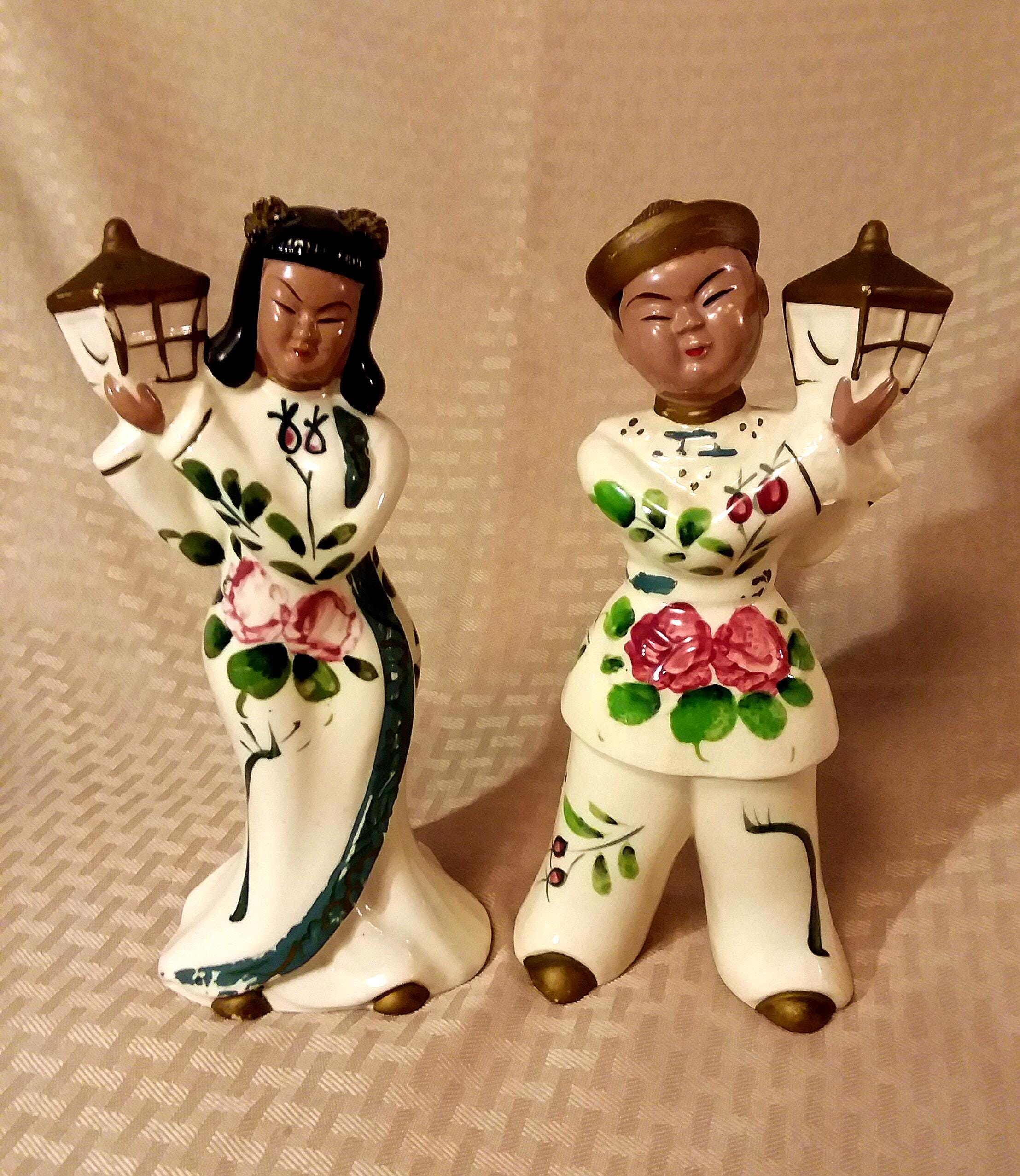 提灯を持った中国のカップルの置物 - Etsy 日本