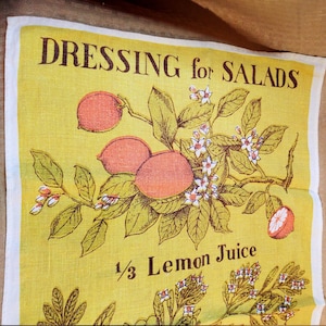 Lois Long Linen Tea Towel  "Dressing for Salads"