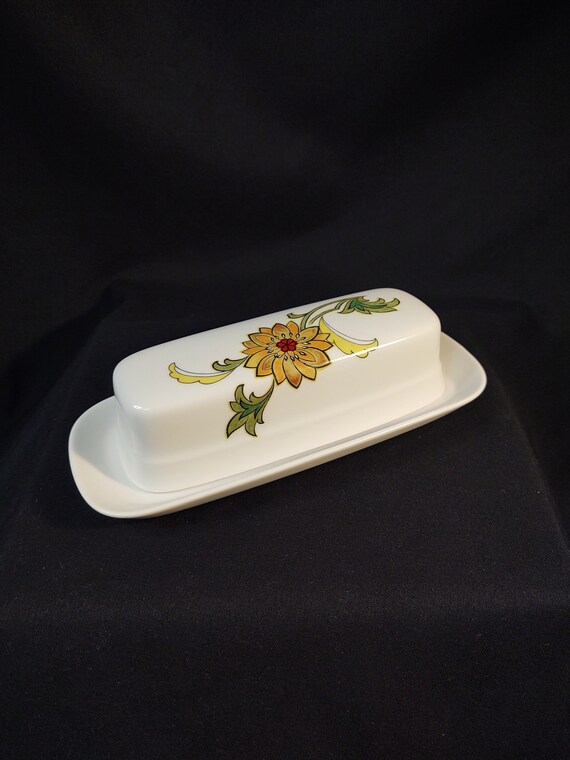 Noritake Progression China Aloha Butter Dish Etsy