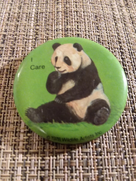 Vintage Panda Pinback Button - image 2
