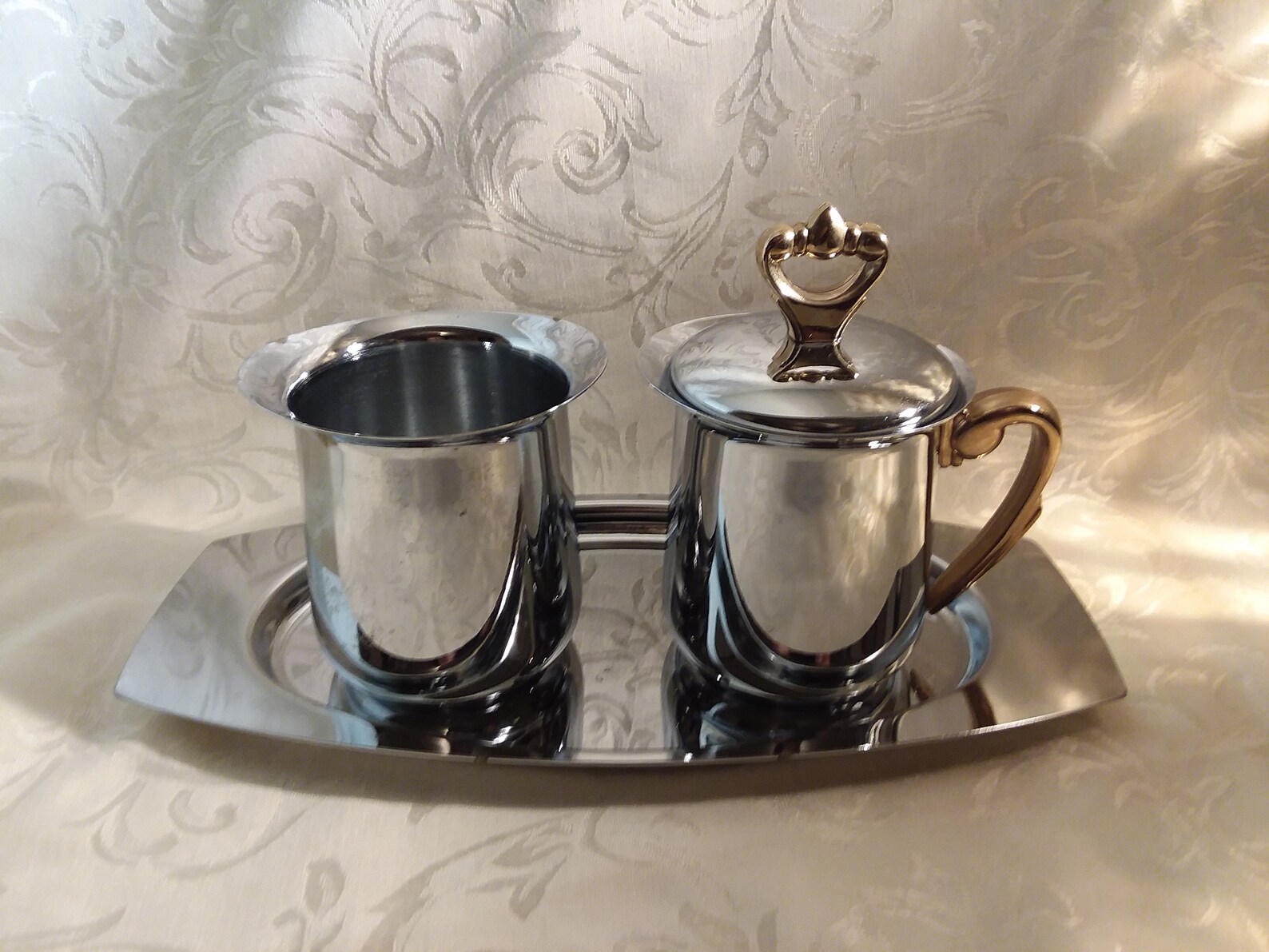 Kromex Sugar Bowl & Creamer Set Etsy