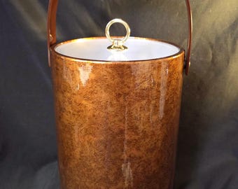 Tall Brown Tortoiseshell Ice Bucket
