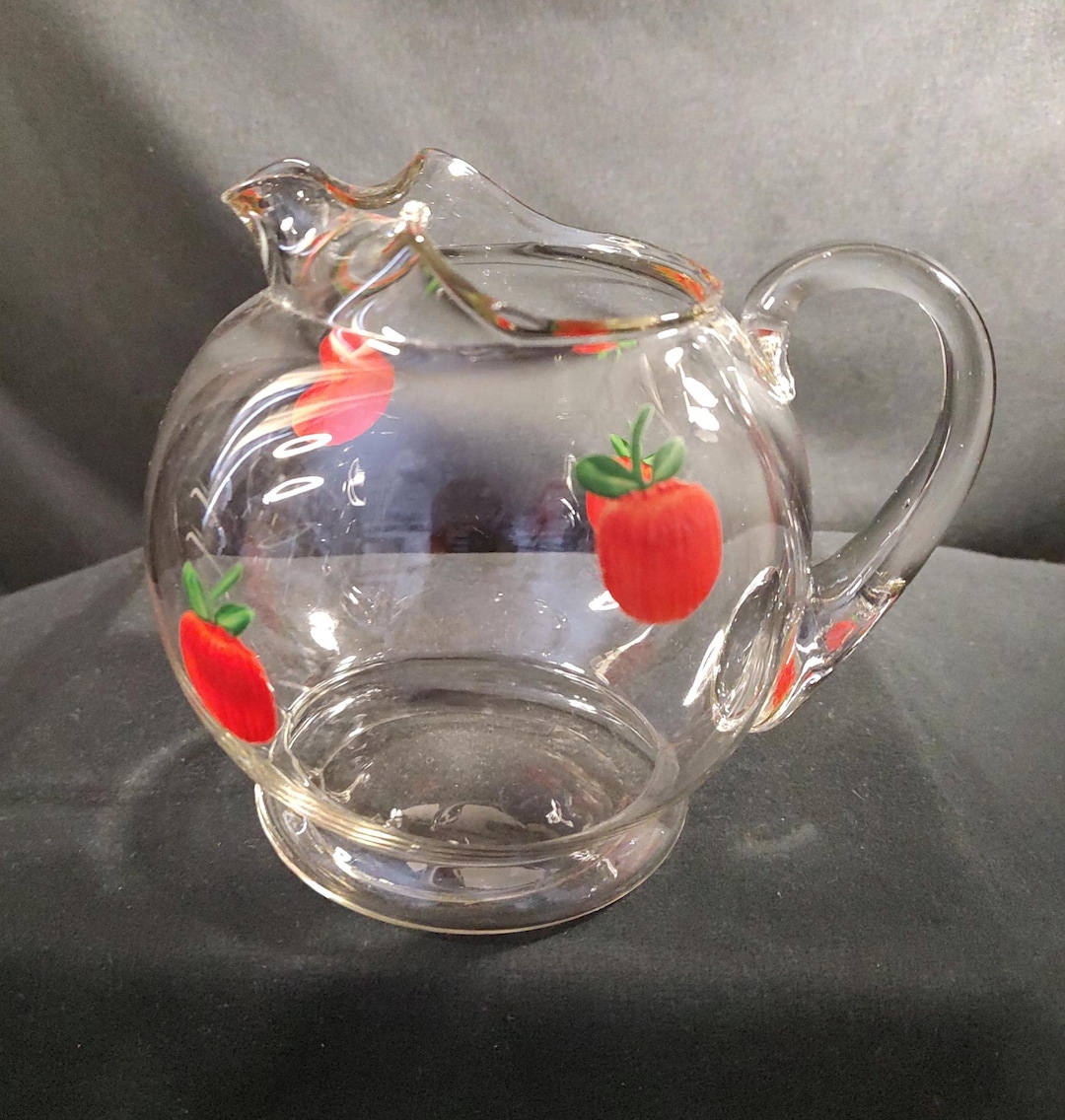 Federal Glass Apple Pitcher - Etsy
