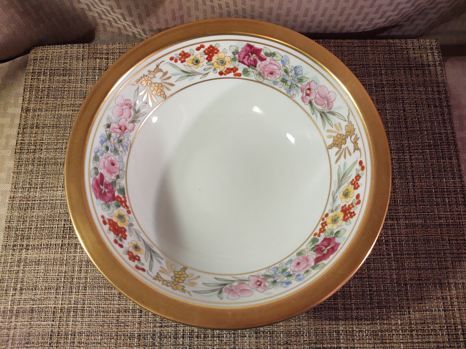 W A Pickard China Large Serving Bowl Etsy