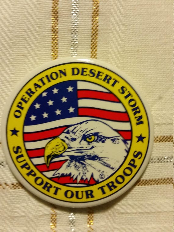 Operation Desert Storm Vintage Button - image 2