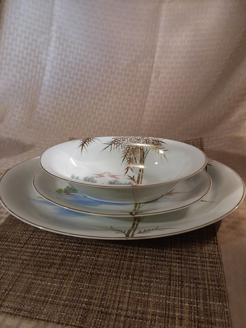Nippon Meiyo China Platters & Bowl Etsy