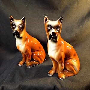 Large Boxer Dog Figurines