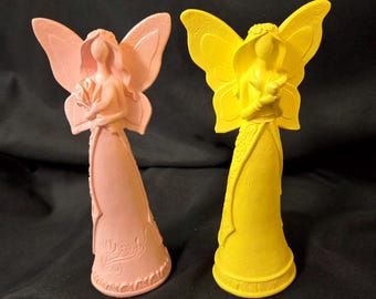 Pink & Yellow Garden Fairy Pair
