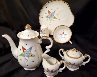 Order of the Eastern Star Porcelain Tea Set