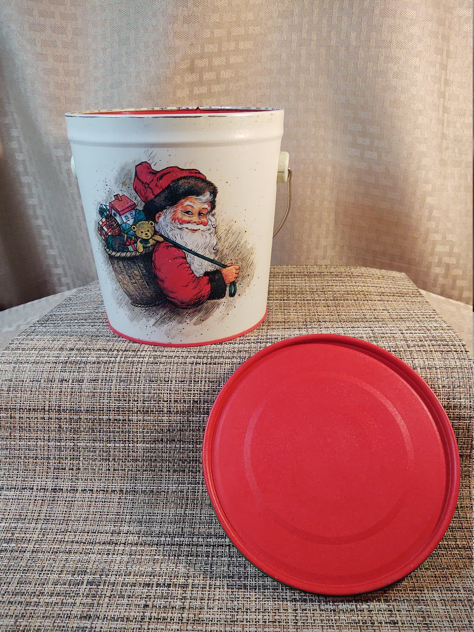 Potpourri Press Christmas Tin Bucket Etsy