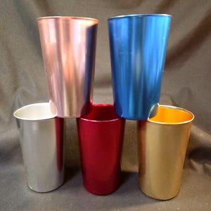 Vintage Anodized Aluminum Cups - Etsy