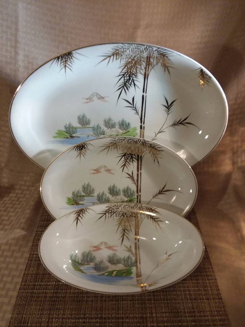 Nippon Meiyo China Platters & Bowl Etsy