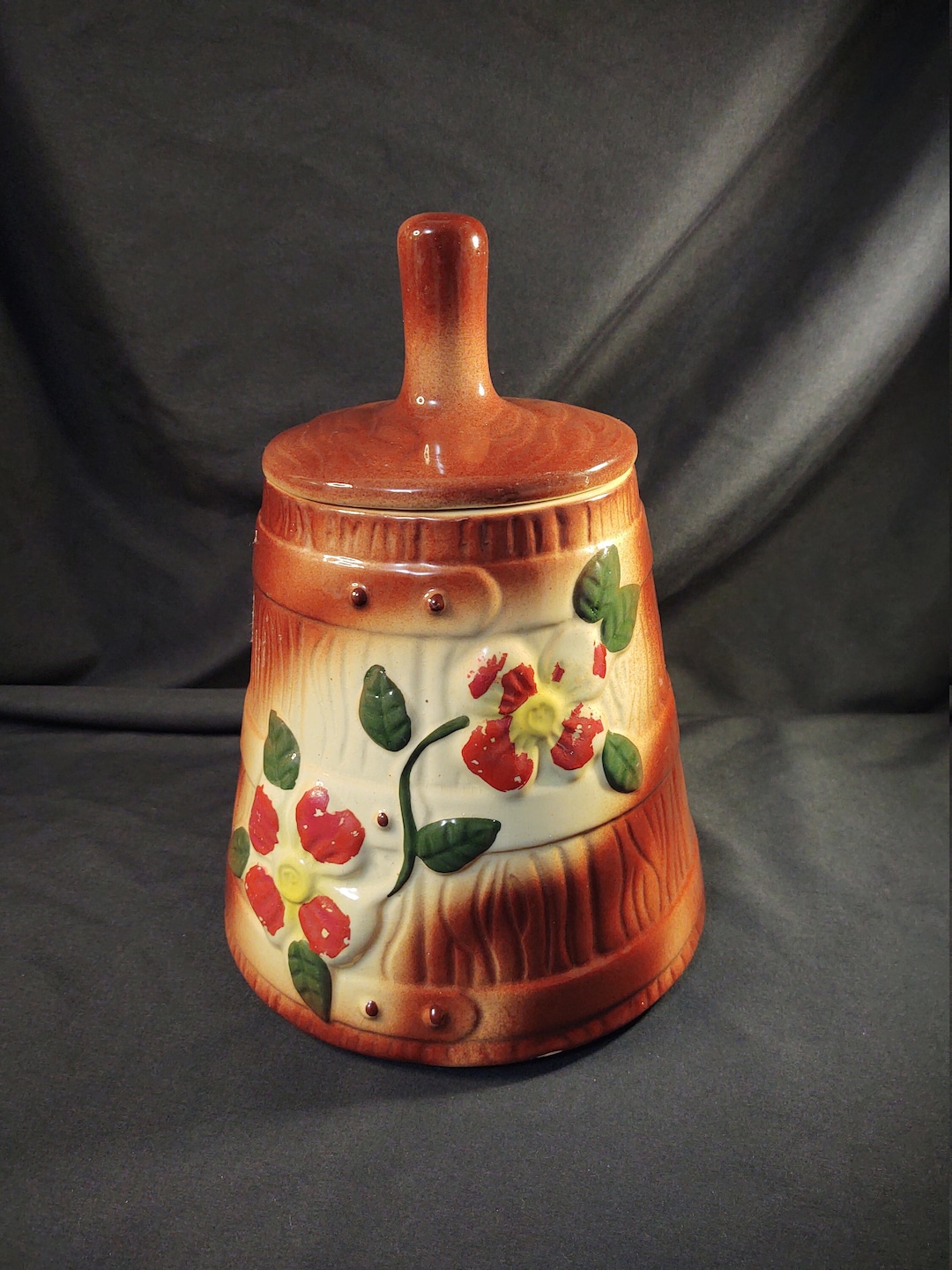 American Bisque Butter Churn Cookie Jar Etsy