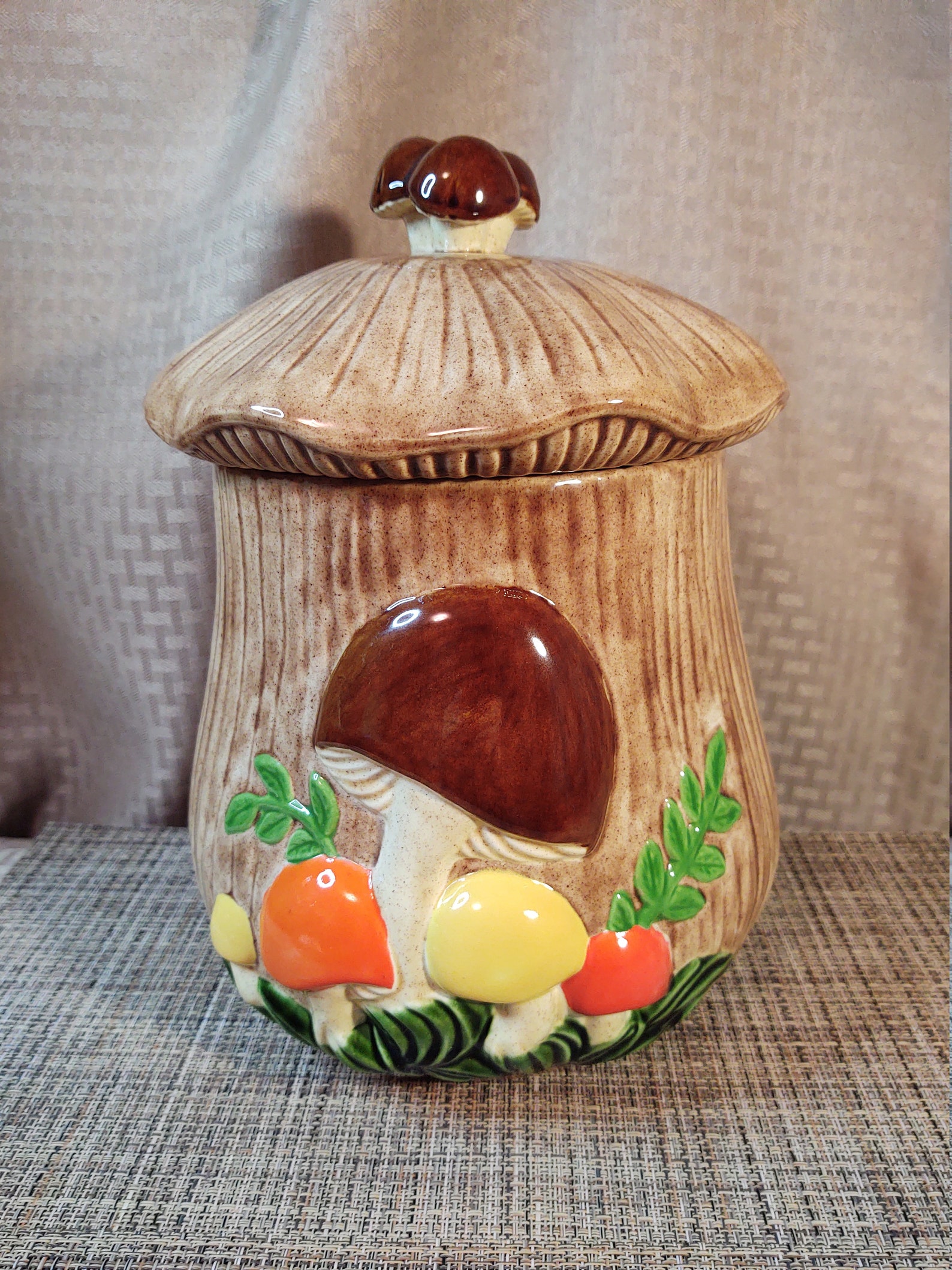 Arnels Mushroom Canister Pair Etsy UK