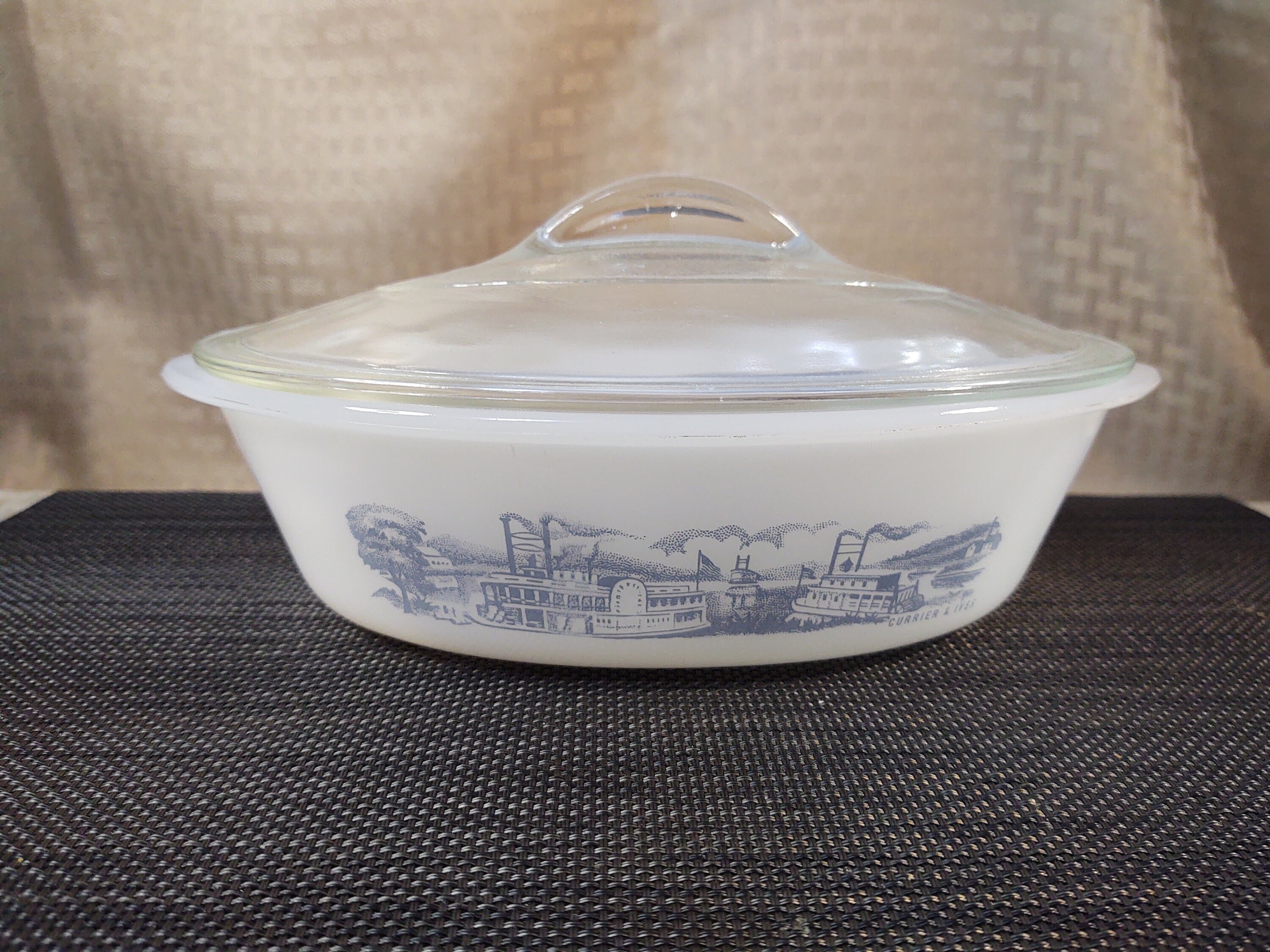 グラスベイク6個セットハンドル付キャセロール 蓋1個