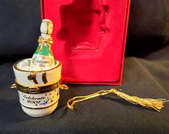 Lenox Celebrate 2001 Champagne Bucket Ornament