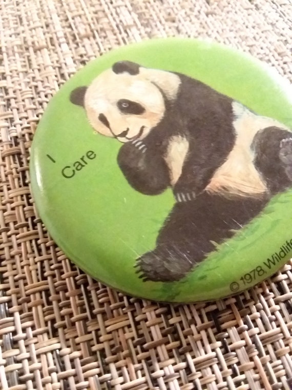 Vintage Panda Pinback Button - image 5