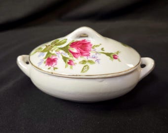 Royal Sealy Moss Rose Porcelain Trinket Box