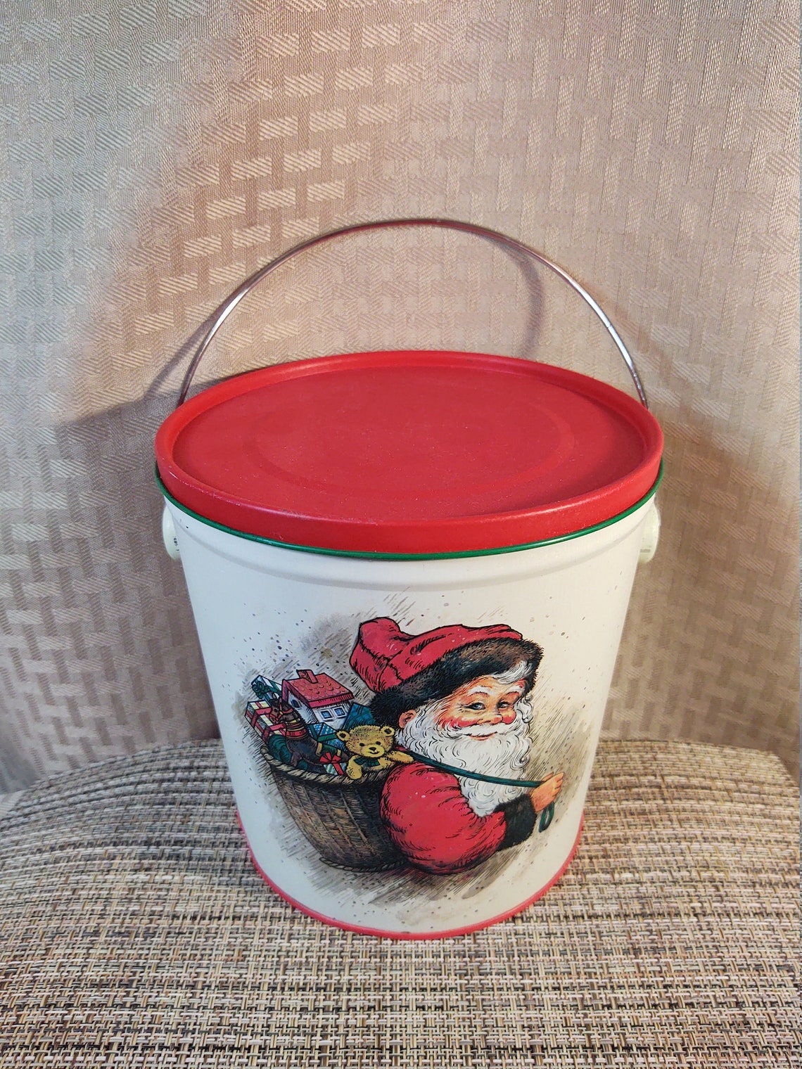 Potpourri Press Christmas Tin Bucket Etsy