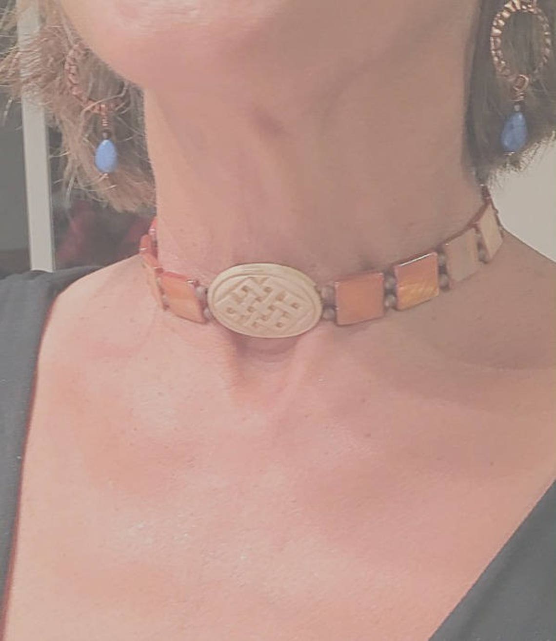 Trending Choker Choker necklace shell and bone choker Etsy