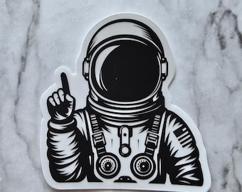 Look Up Astronaut Clear Sticker