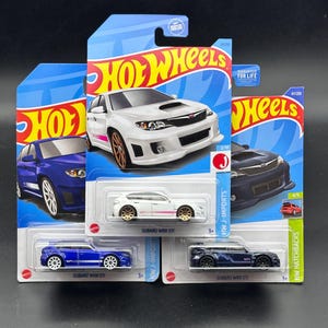 Subaru WRX Sti HW J Imports Stuffer Toy Car Collection Die-cast Collector Novelty Gift 1/64 Diorama Miniature Christmas Holiday Token JDM