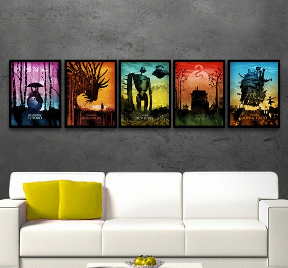 Studio Ghibli A5 Brown Paper Art Prints
