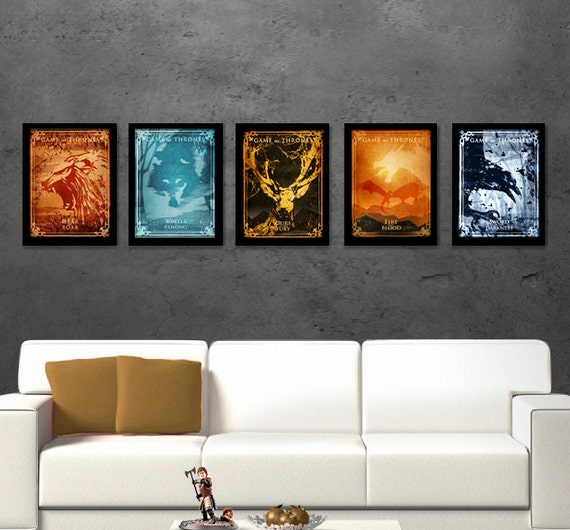 Game Of Thrones Posters Minimalist Tv Inspired Poster Etsy
