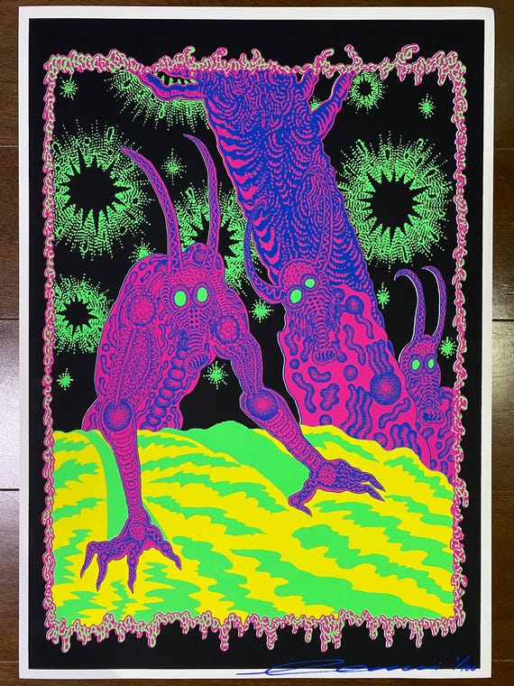 Fireworks Silkscreen Poster 16.5" x 23.4" (420mm x 594mm) A2 Limited 100 + A.P.