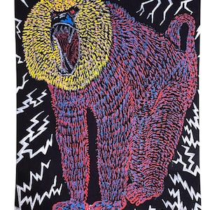Lion-tailed Macaque Sticker /Clear Lamination + Offset Printing (good for indoor) 3.9" x 5.3" (100mm X 135mm) Printed in Japan