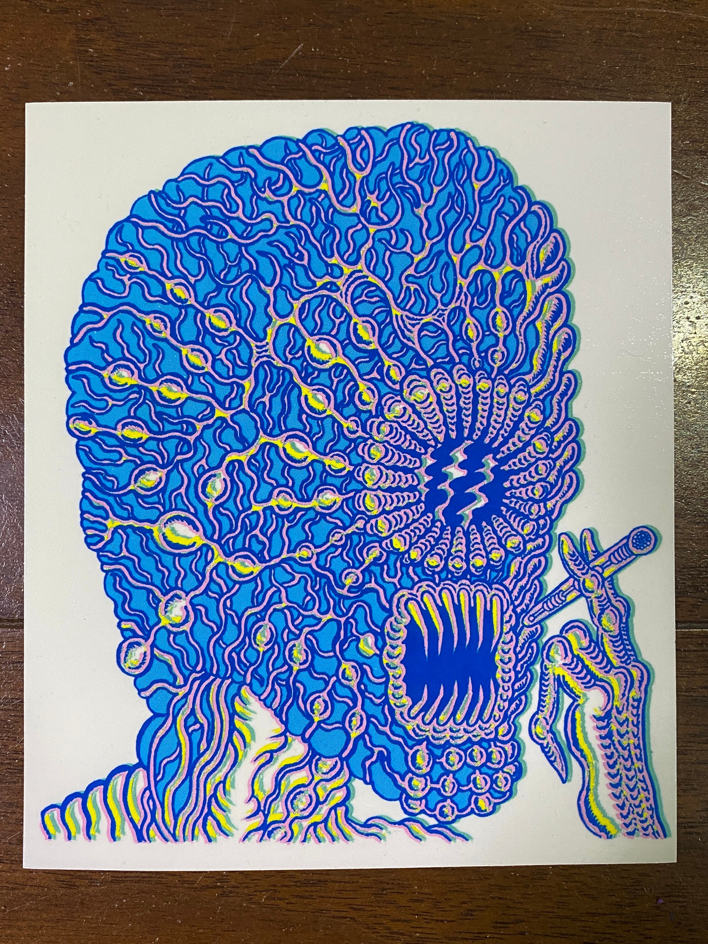 シガーマン シルクスクリーン ステッカー: 透明ビニール (屋外・屋内