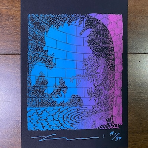 Underground Voyage Silkscreen Poster 5.0&quot; x 7.1&quot; (128mm x 182mm) Limited 50 + A.P.