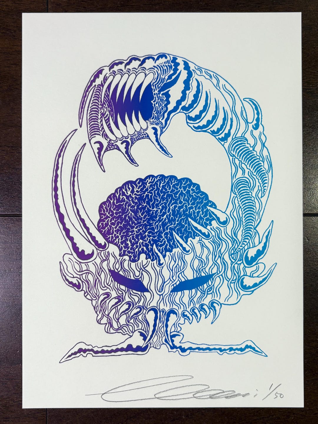 Icing Brain Brain Icecream Silkscreen Poster 7.2