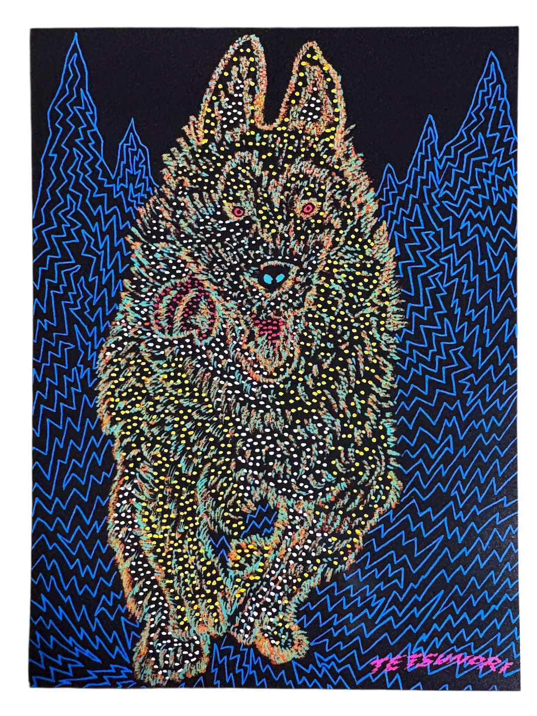 German Shepherd Sticker: Clear Lamination + Offset Printing (good