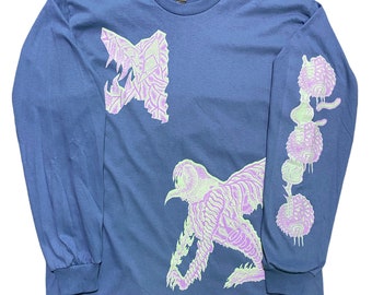 Howl L/S T-shirt Silkscreen Gildan Indigo Blue 6oz