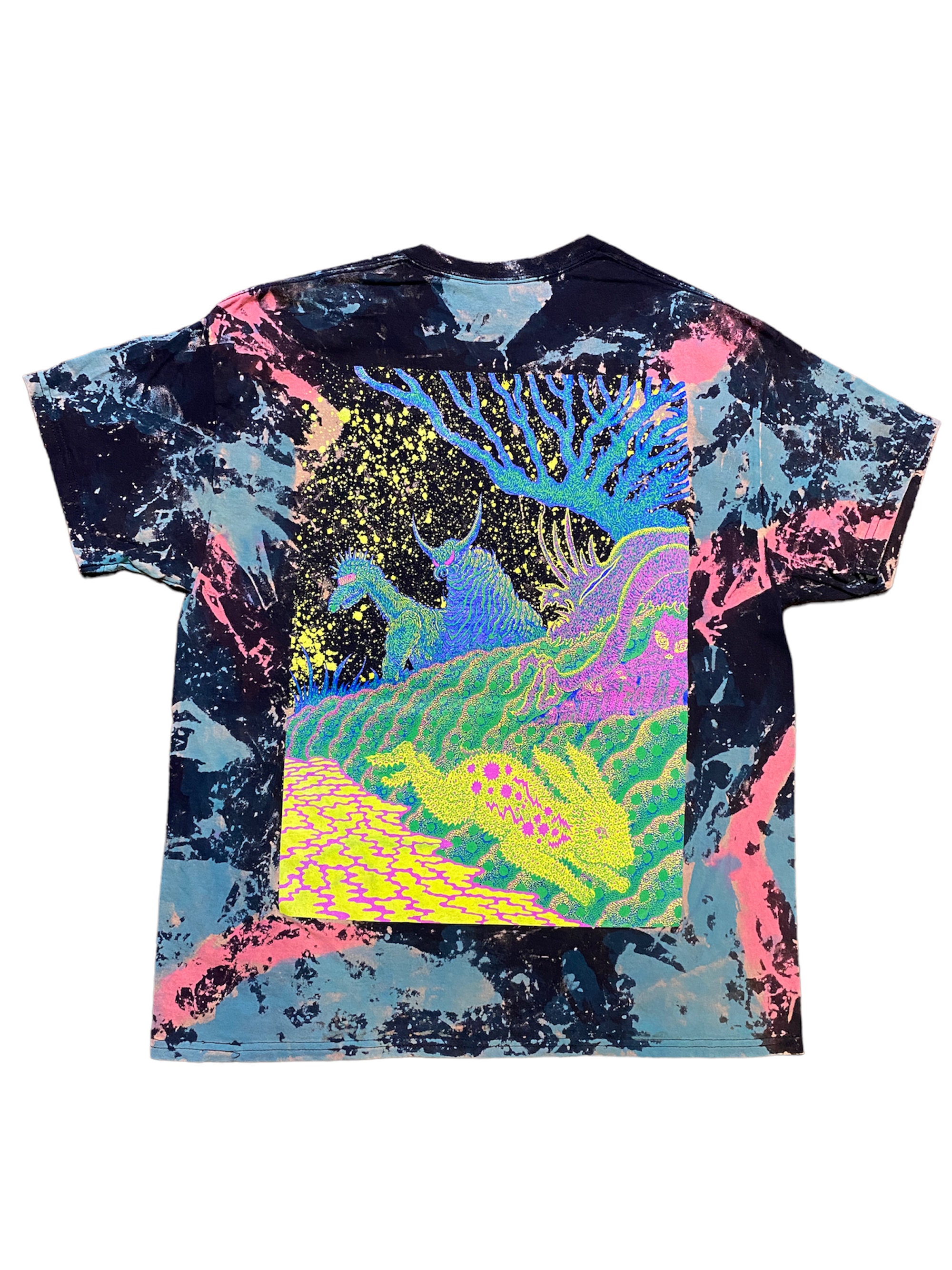 Rabbit S/S (SIZE XL Ver. 6) Dye/bleach T-shirt Silkscreen