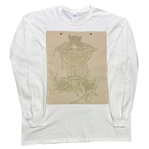 Lion Parasite L/S (Size XL) Patched Gildan T-shirt White 6 oz