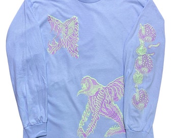 Howl L/S T-shirt Silkscreen Gildan Light Blue 6oz