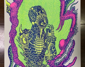 Holy Grail RISOGRAPH Poster 4 color 11.8&quot; x 16.5&quot; (297mm x 420mm) Limited 100 + A.P.