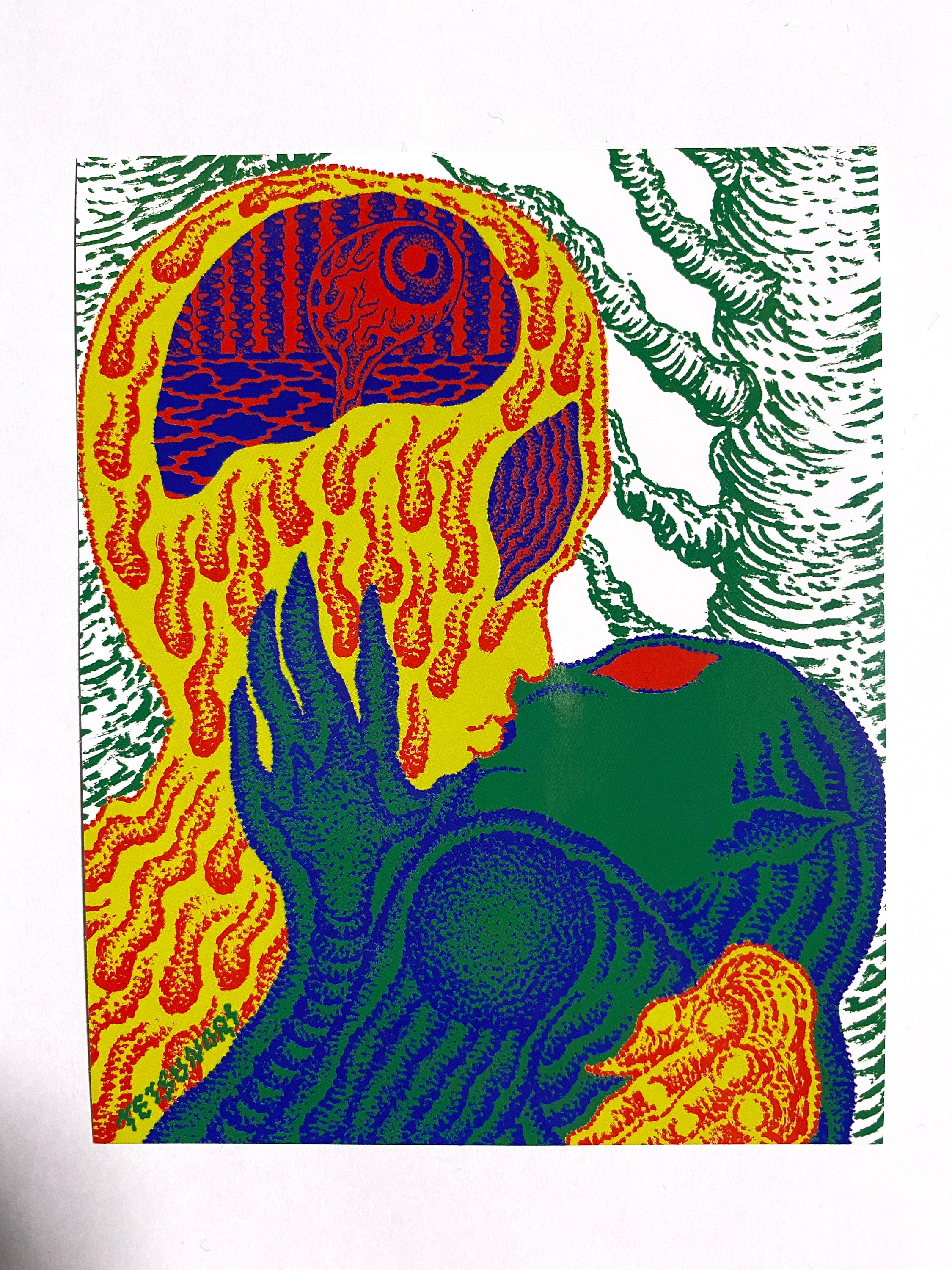 Alien Kiss Sticker /Offset printing Made in Japan 3.7"x 4.6&quot…