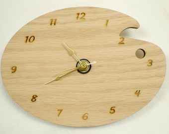 Artist Palette Clock - laser cut