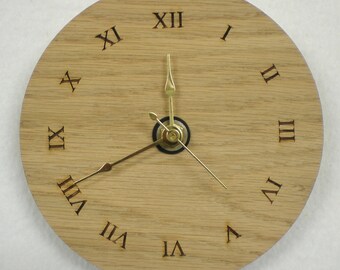 Rotated Roman Numerals Clock - laser cut