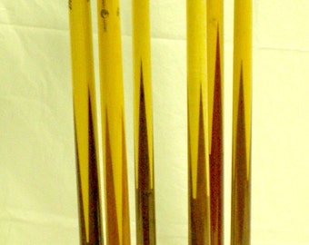 15 Cue Oak Pool Cue Stand, Made with Real Pool Cues