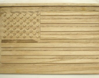 American Flag CNC into Oak