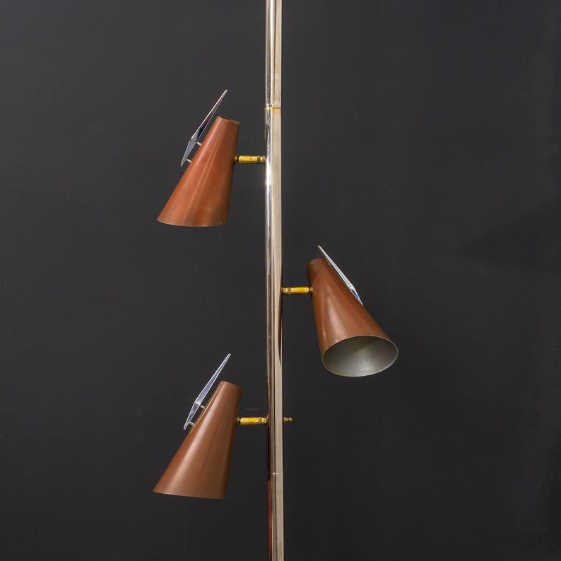 Rare 1950s Floor Lamp Floor To Ceiling Tension Pole Light Etsy