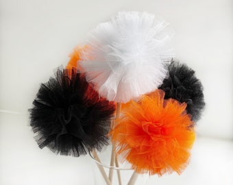 Tulle Pom Pom Wands - Halloween, Party Decor