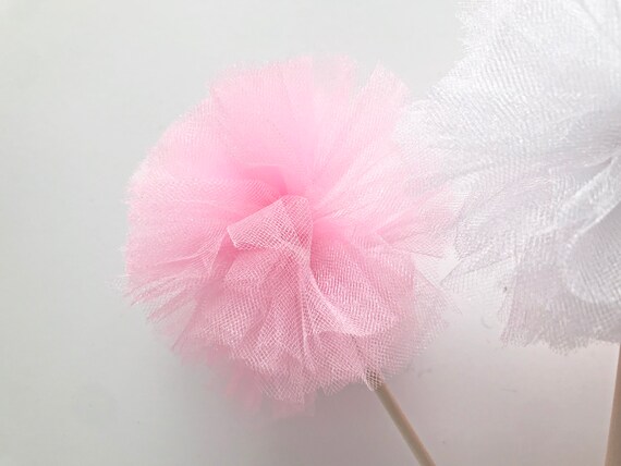 Premium Tulle Rainbow Pom Poms Princess Wand Pompom Bouquet/centerpiece  Baby Shower/birthday Party Favor Flower Girl Wand 